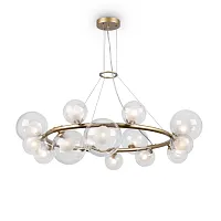 Люстра подвесная Дуо (Duo) FR5139PL-14MG Freya без плафона на 14 ламп, основание золотое в стиле современный шар Люстра подвесная Дуо (Duo) FR5139PL-14MG Freya без плафона на 14 ламп, основание золотое в стиле современный шар